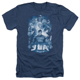 Justice League Burst Men's Heather T-Shirt Men's Heather T-Shirt Justice League   