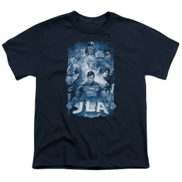 Justice League Burst - Youth T-Shirt Youth T-Shirt (Ages 8-12) Justice League   