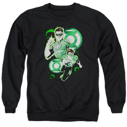 Green Lantern Gl In Action - Men's Crewneck Sweatshirt Men's Crewneck Sweatshirt Green Lantern   