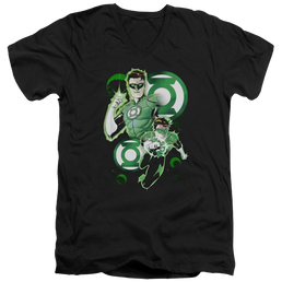 Green Lantern Gl In Action - Men's V-Neck T-Shirt Men's V-Neck T-Shirt Green Lantern   