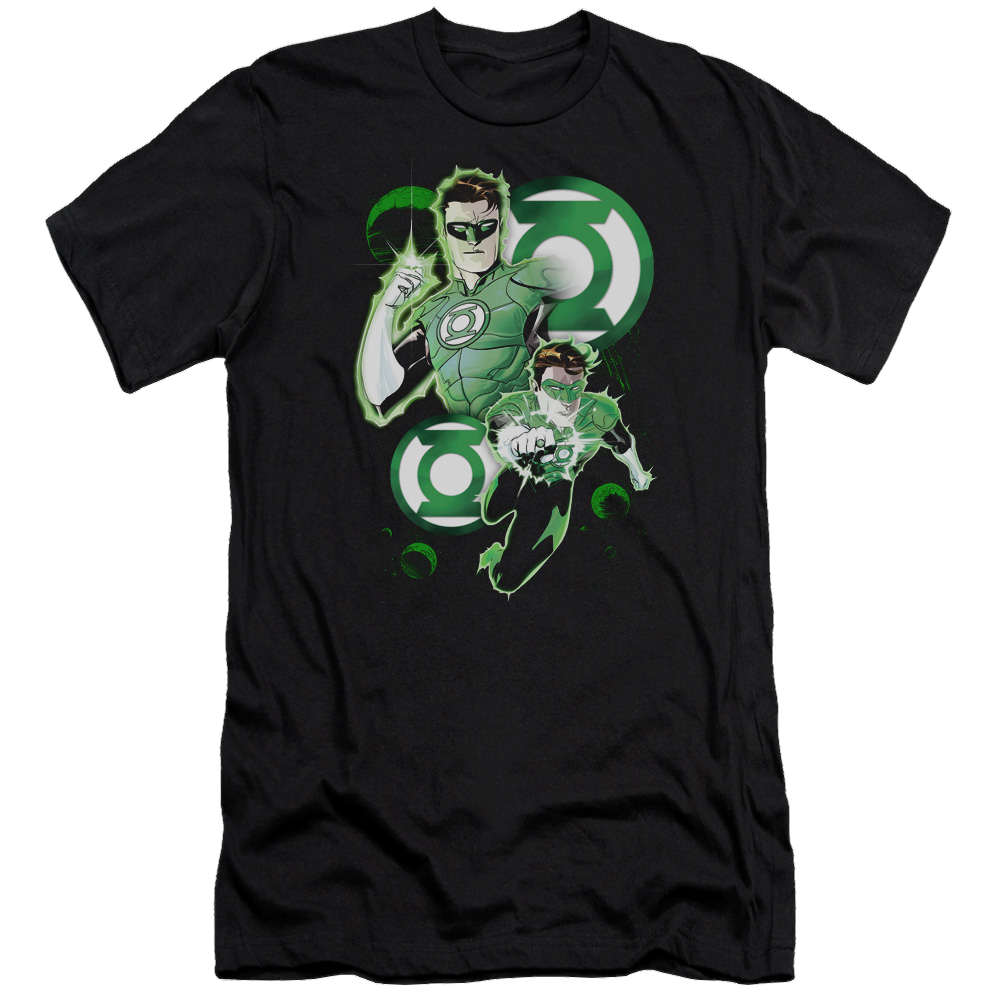 Green Lantern Gl In Action - Men's Premium Slim Fit T-Shirt Men's Premium Slim Fit T-Shirt Green Lantern   