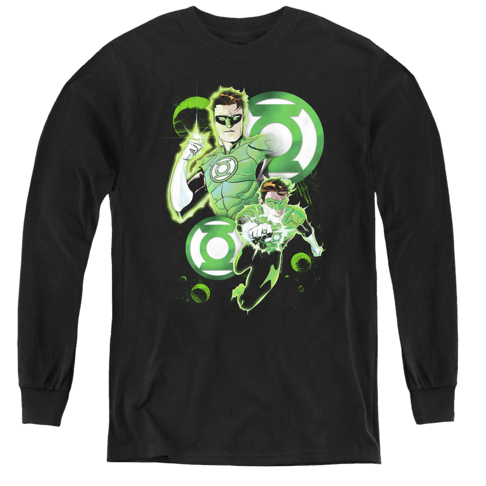 Green Lantern Gl In Action - Youth Long Sleeve T-Shirt Youth Long Sleeve T-Shirt Green Lantern   