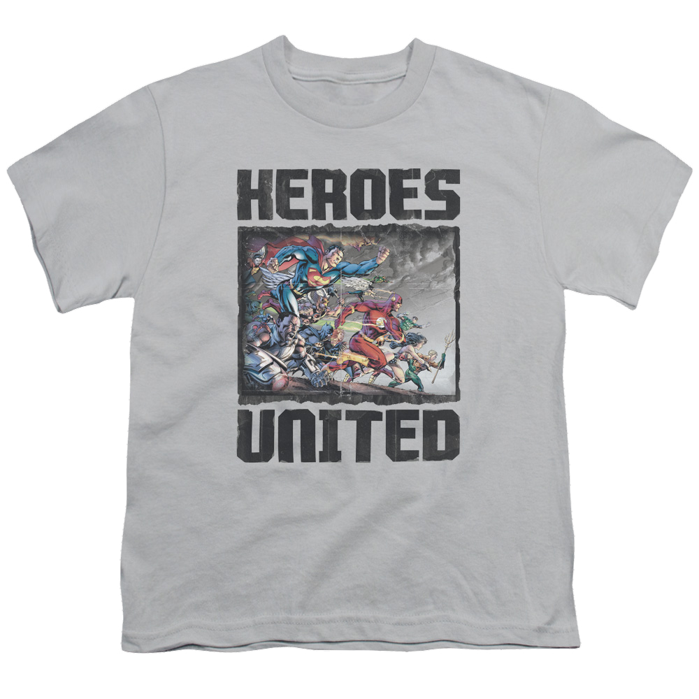 Justice League The Charge - Youth T-Shirt Youth T-Shirt (Ages 8-12) Justice League   