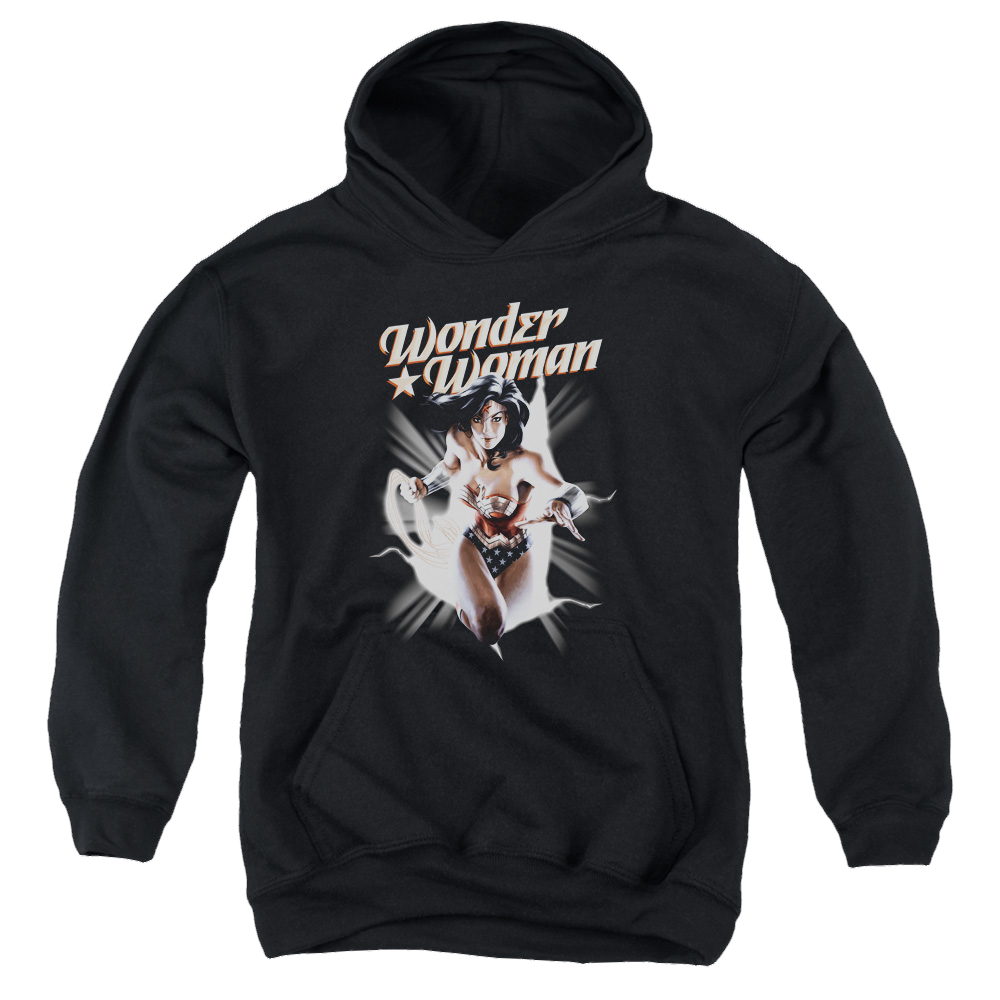 Wonder Woman Ww Break Out - Youth Hoodie Youth Hoodie (Ages 8-12) Wonder Woman   
