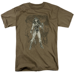 Wonder Woman Ww Sketch - Men's Regular Fit T-Shirt Men's Regular Fit T-Shirt Wonder Woman   