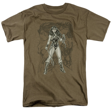 Wonder Woman Ww Sketch - Men's Regular Fit T-Shirt Men's Regular Fit T-Shirt Wonder Woman   