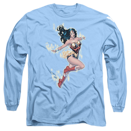 Justice League Simple Wonder Men's Long Sleeve T-Shirt Men's Long Sleeve T-Shirt Wonder Woman   