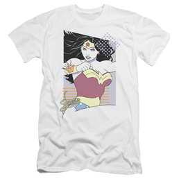 Justice League Ww 80s Minimal Men's Premium Slim Fit T-Shirt Men's Premium Slim Fit T-Shirt Wonder Woman   