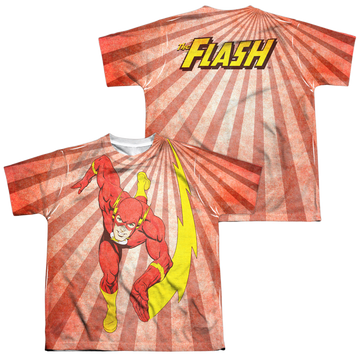 The Flash Speed Of Light youth all-over print t-shirt for ages 8 to 12