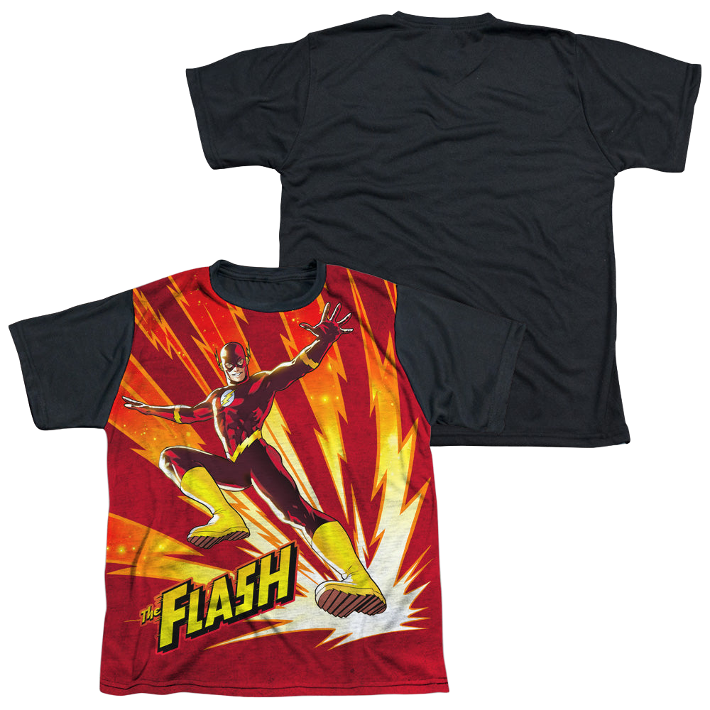 Flash, The Lightning Fast - Youth Black Back T-Shirt Youth Black Back T-Shirt (Ages 8-12) The Flash   
