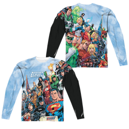 Justice League Justice League Of America Men's All-Over Print T-Shirt Men's All-Over Print Long Sleeve Justice League   