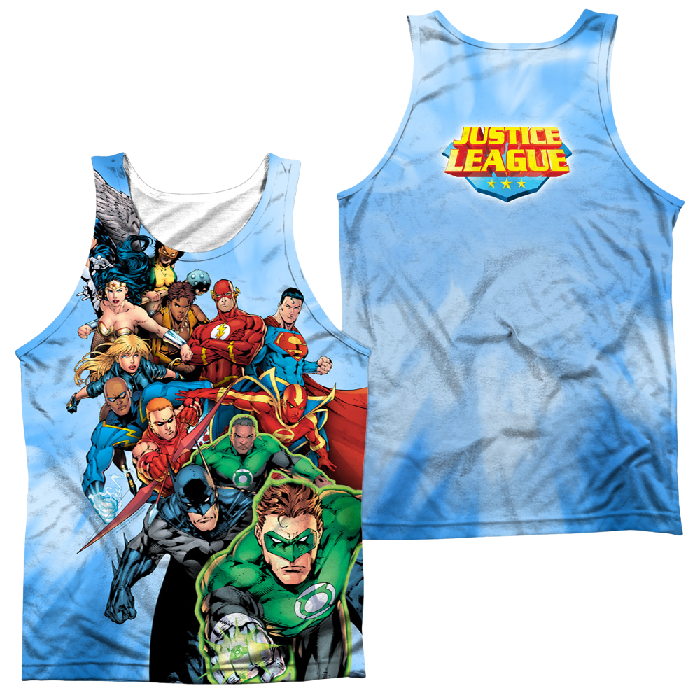 Justice League Heroes Unite Men's All Over Print Tank Men's All Over Print Tank Justice League   