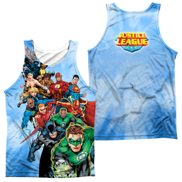 Justice League Heroes Unite Men's All Over Print Tank Men's All Over Print Tank Justice League   