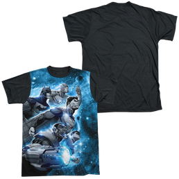 Justice League Atmospheric Men's Black Back T-Shirt Men's Black Back T-Shirt Justice League   