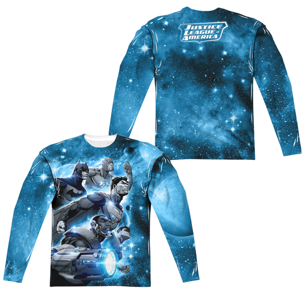 Justice League Atmospheric Men's All-Over Print T-Shirt Men's All-Over Print Long Sleeve Justice League   