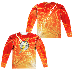 Flash, The Lightning Logo (Front/Back Print) - Men's All-Over Print Long Sleeve Men's All-Over Print Long Sleeve The Flash   