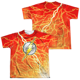 Flash, The Lightning Logo (Front/Back Print) - Youth All-Over Print T-Shirt Youth All-Over Print T-Shirt (Ages 8-12) The Flash   