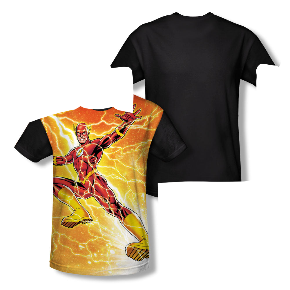 Flash, The Fast As Lightning - Men's Black Back T-Shirt Men's Black Back T-Shirt The Flash   
