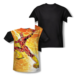 Flash, The Fast As Lightning - Men's Black Back T-Shirt Men's Black Back T-Shirt The Flash   