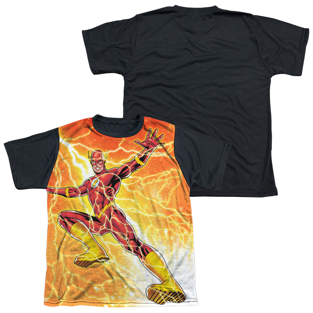 Flash, The Fast As Lightning - Youth Black Back T-Shirt Youth Black Back T-Shirt (Ages 8-12) The Flash   