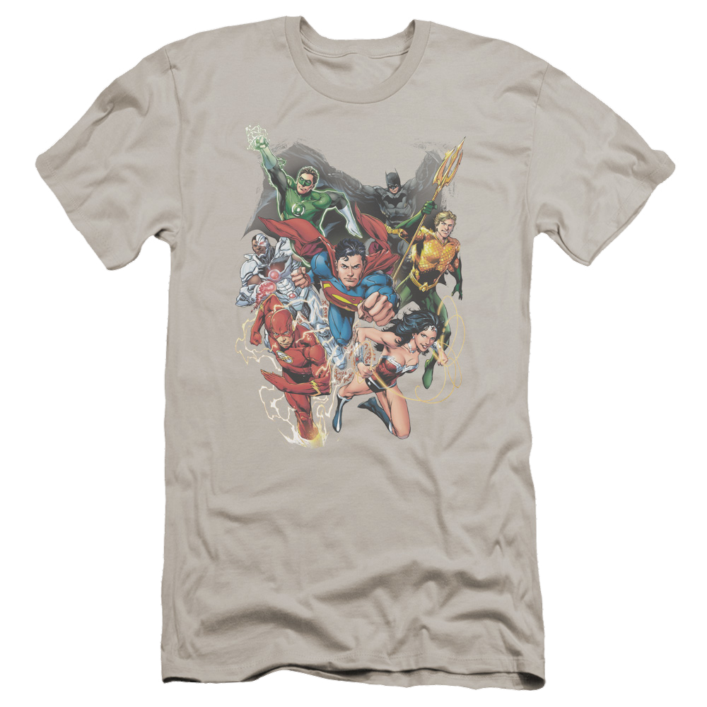 Justice League Refuse To Give Up Men's Premium Slim Fit T-Shirt Men's Premium Slim Fit T-Shirt Justice League   