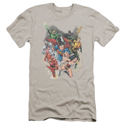 Justice League Refuse To Give Up Men's Premium Slim Fit T-Shirt Men's Premium Slim Fit T-Shirt Justice League   