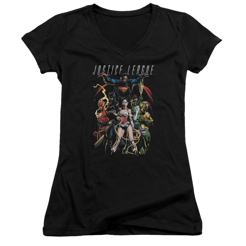 Justice League Dark Days Juniors V-Neck T-Shirt Juniors V-Neck T-Shirt Justice League   