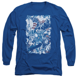 Justice League American Justice Men's Long Sleeve T-Shirt Men's Long Sleeve T-Shirt Justice League   