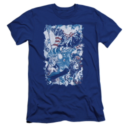 Justice League American Justice Men's Premium Slim Fit T-Shirt Men's Premium Slim Fit T-Shirt Justice League   
