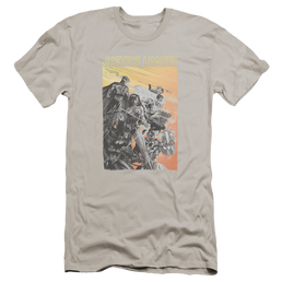 Justice League Red Dawn Men's Premium Slim Fit T-Shirt Men's Premium Slim Fit T-Shirt Justice League   
