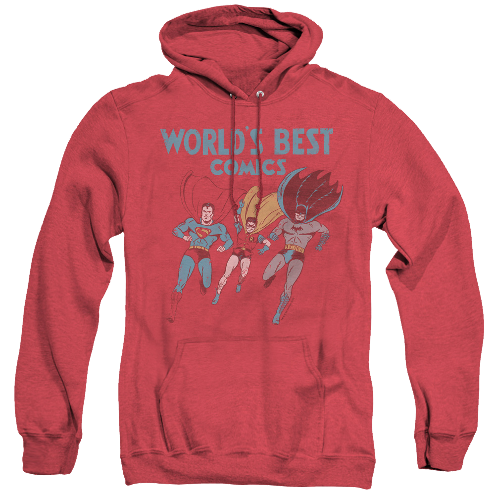 Justice League Worlds Best - Heather Pullover Hoodie Heather Pullover Hoodie Justice League   