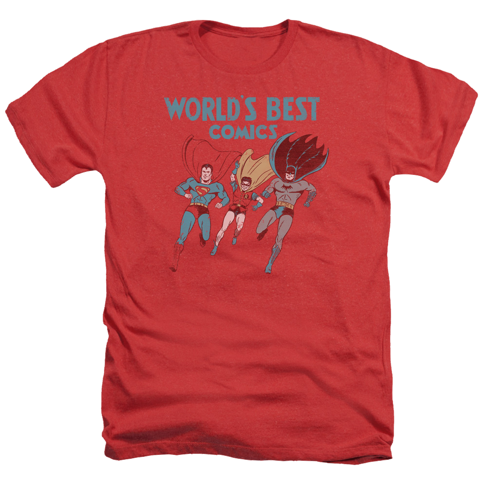 Justice League Worlds Best Men's Heather T-Shirt Men's Heather T-Shirt Justice League   