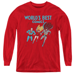 Justice League Worlds Best - Youth Long Sleeve T-Shirt Youth Long Sleeve T-Shirt Justice League   