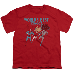 Justice League Worlds Best - Youth T-Shirt Youth T-Shirt (Ages 8-12) Justice League   