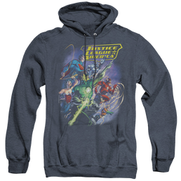 Justice League Onward - Heather Pullover Hoodie Heather Pullover Hoodie Justice League   