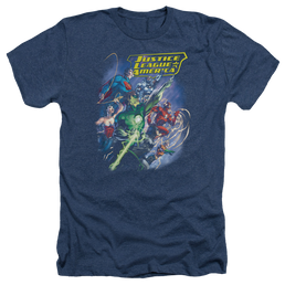 Justice League Onward Men's Heather T-Shirt Men's Heather T-Shirt Justice League   