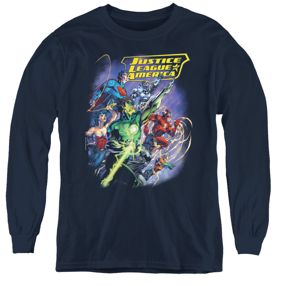 Justice League Onward - Youth Long Sleeve T-Shirt Youth Long Sleeve T-Shirt Justice League   