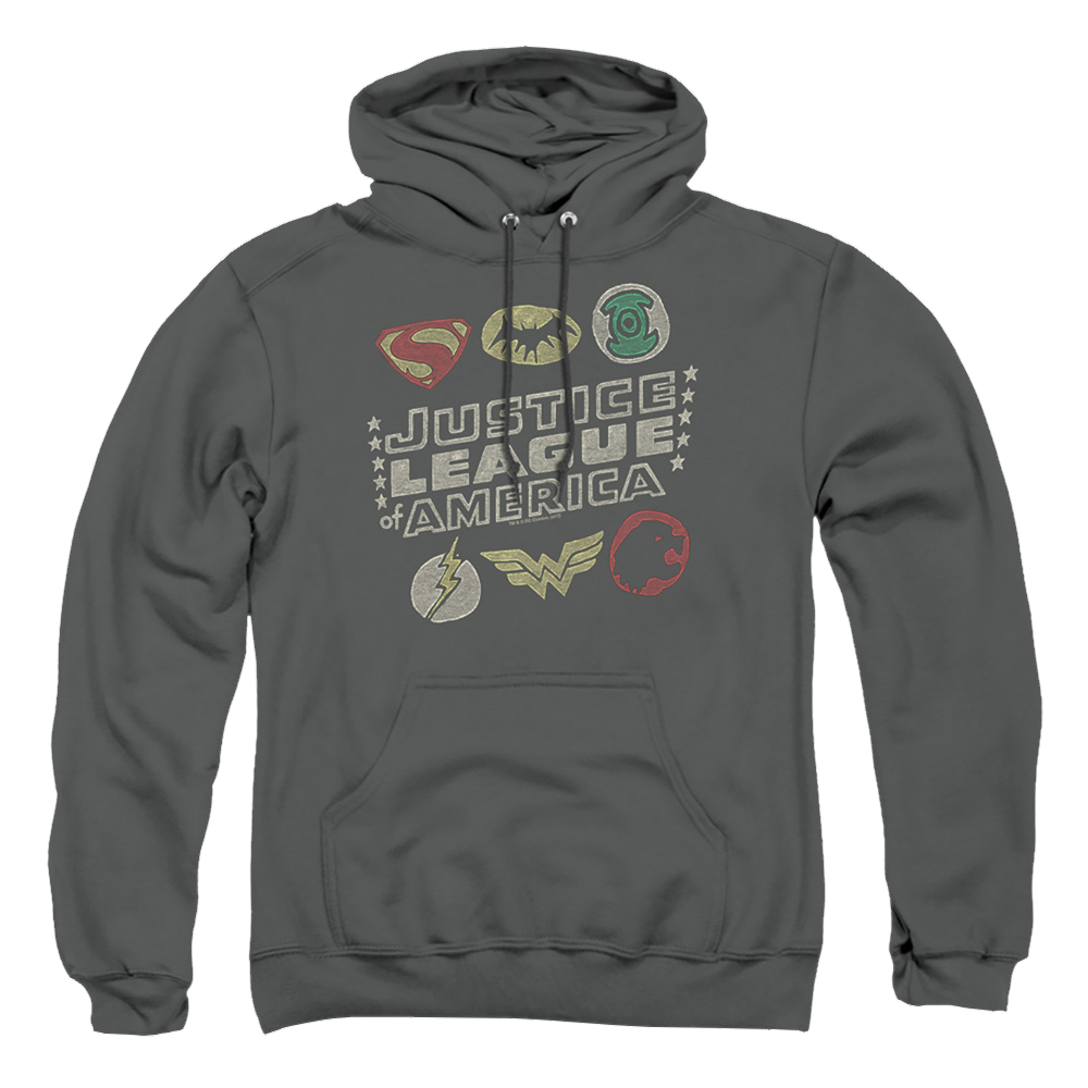 Justice League Symbols Pullover Hoodie Pullover Hoodie Justice League   