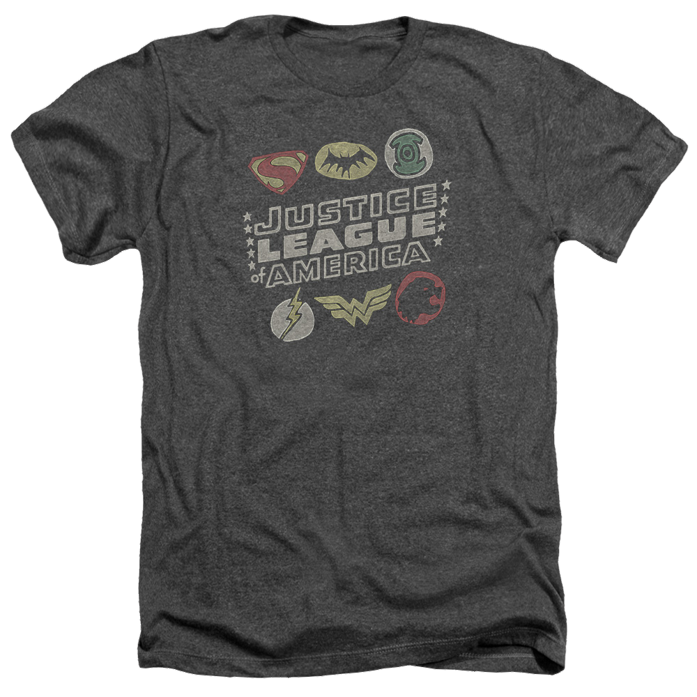 Justice League Symbols Men's Heather T-Shirt Men's Heather T-Shirt Justice League   