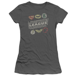 Justice League Symbols Juniors T-Shirt Juniors T-Shirt Justice League   