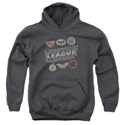 Justice League Symbols - Youth Hoodie Youth Hoodie (Ages 8-12) Justice League   