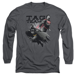 Justice League Tag Team Men's Long Sleeve T-Shirt Men's Long Sleeve T-Shirt Justice League   