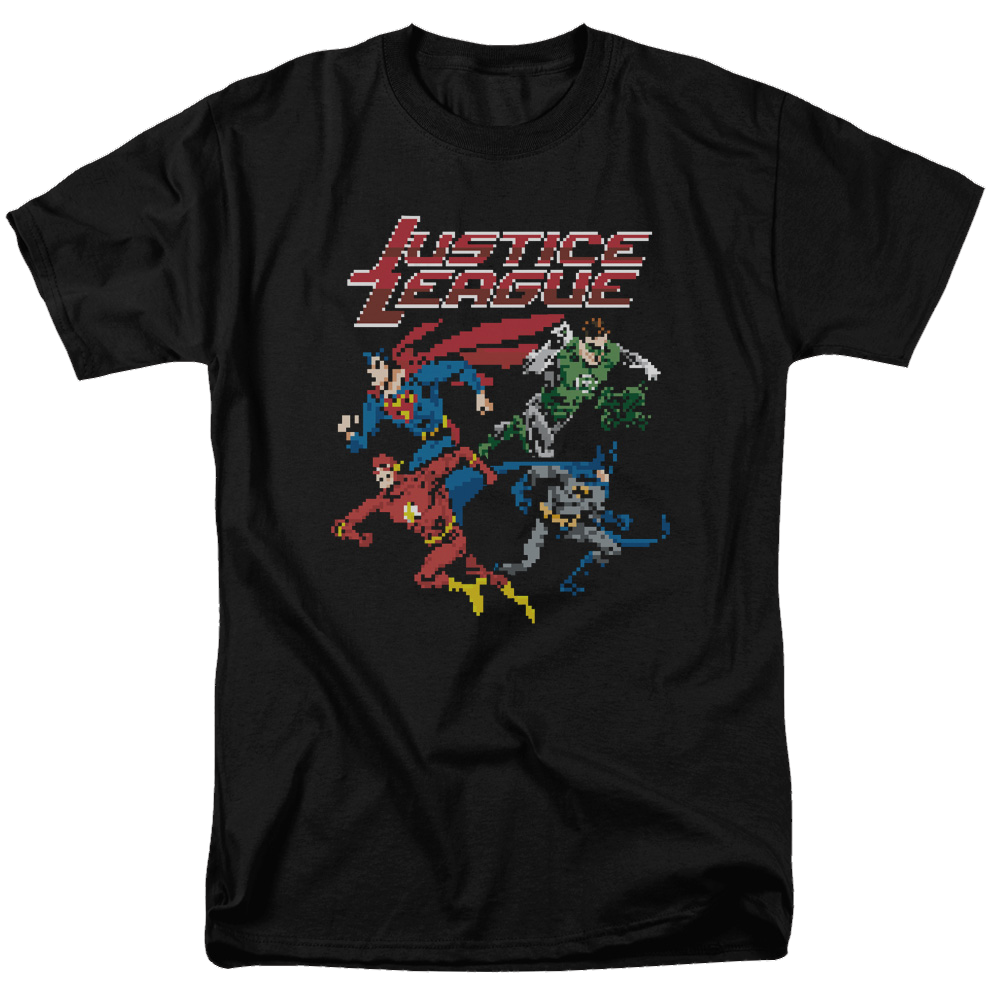 Justice League Pixel League Men's Regular Fit T-Shirt Men's Regular Fit T-Shirt Justice League   
