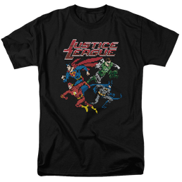 Justice League Pixel League Men's Regular Fit T-Shirt Men's Regular Fit T-Shirt Justice League   