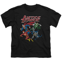 Justice League Pixel League - Youth T-Shirt Youth T-Shirt (Ages 8-12) Justice League   