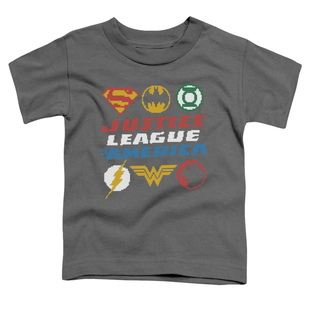 Justice League Pixel Logos - Kid's T-Shirt Kid's T-Shirt (Ages 4-7) Justice League   