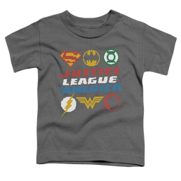 Justice League Pixel Logos - Kid's T-Shirt Kid's T-Shirt (Ages 4-7) Justice League   