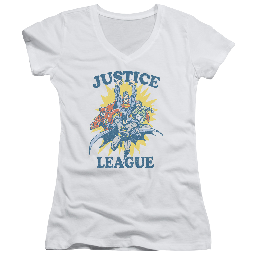 Justice League Lets Do This Juniors V-Neck T-Shirt Juniors V-Neck T-Shirt Justice League   