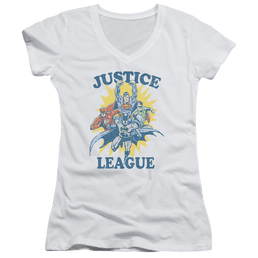 Justice League Lets Do This Juniors V-Neck T-Shirt Juniors V-Neck T-Shirt Justice League   