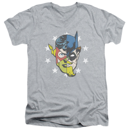 Justice League Face Off Men's V-Neck T-Shirt Men's V-Neck T-Shirt Justice League   